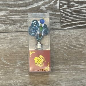 Boston Warehouse Jeweled Beaded Bottle Stopper Blues Green